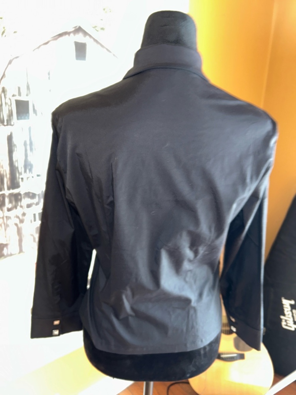 Versace Black Button-Up Shirt with Square Buttons - Picture 3 of 7